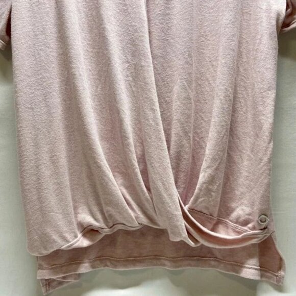 Calvin Klein Performance Women's Large Draped Front High-Low Top V-Neck Pink GUC - Picture 3 of 8